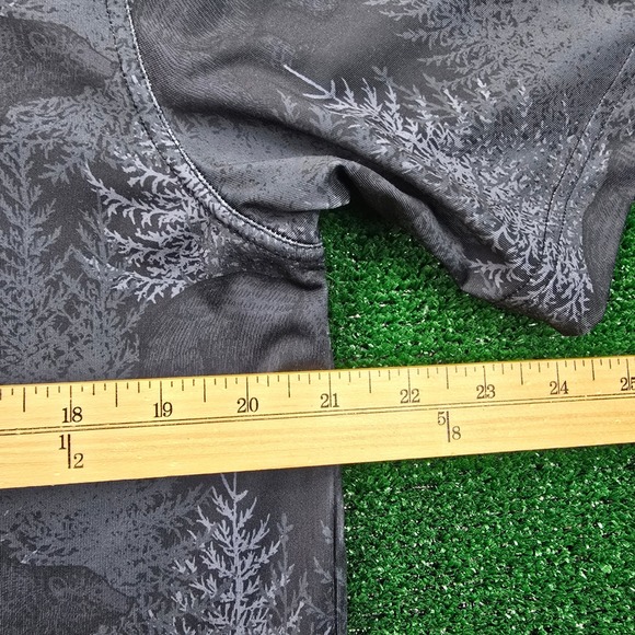 Waggle Ursa Major Polo Shirt Mens Large Black Bear Print Golf Performance AOP - Picture 4 of 7